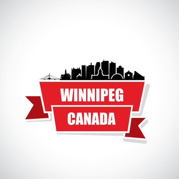 Winnipeg skyline - Canada - ribbon banner