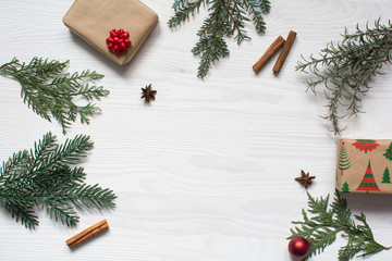 Christmas background flat layout