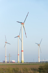 Fototapeta premium Deutschland, Niedersachsen, Windenergieanlage, bei Emden.