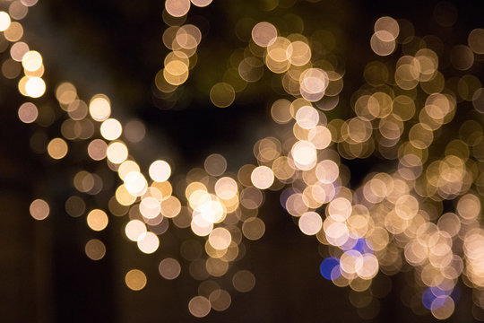 Fototapeta Bokeh van kerstverlichting