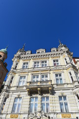 Fototapeta na wymiar Historische Gebäude in Karlsbad (Karlovy Vary) Tschechien