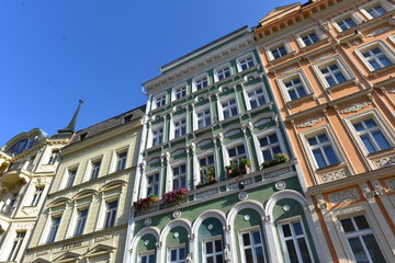 Historische Gebäude in Karlsbad (Karlovy Vary) Tschechien