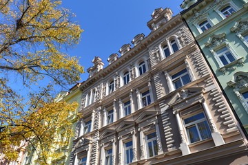 Fototapeta premium Historische Gebäude in Karlsbad (Karlovy Vary) Tschechien