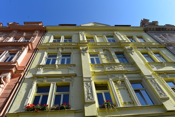 Historische Gebäude in Karlsbad (Karlovy Vary) Tschechien