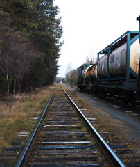 Fototapeta premium wagony towarowe