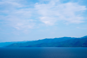 Unique view on lake Baikal and the mountains.