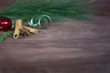 Christmas background brown wooden