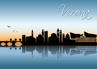 Fototapeta premium Verona skyline - Italy