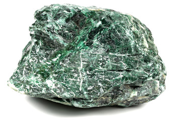 unworked green Jade isolated on white background © Björn Wylezich