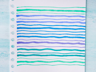 Colorful hand drawn card for invitation, birthday greetings. Copy space