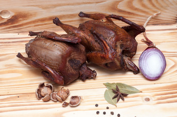 Smoked pigeons