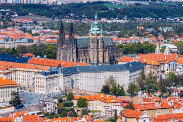 Obraz premium Prague Castle and Saint Vitus Cathedral, Czech Republic. Panoramic view