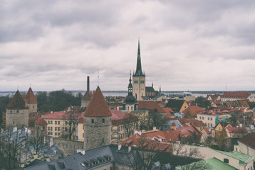 Autumn view of old city. Estonia, Tallinn.