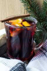 Mulled wine. Close-up.Selective focus.