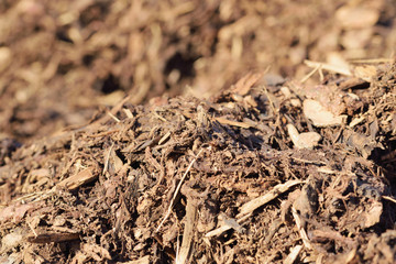 Rindenmulch unscharfer Hintergrund