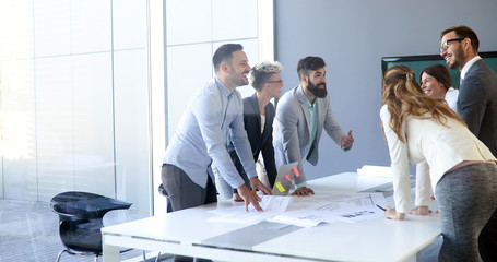 Business people working at modern business office