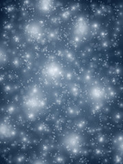     Winter scene - snowfall on the blurred background 