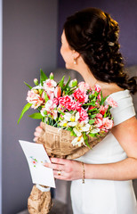 Wonderful bride in white dress