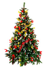 Рождественская елка на белом фоне