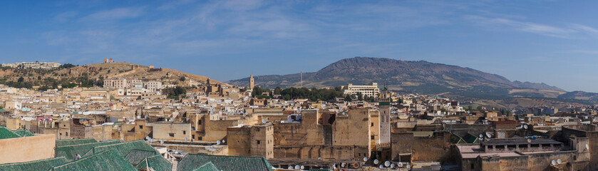 Panorama de la ville de Fès, Maroc