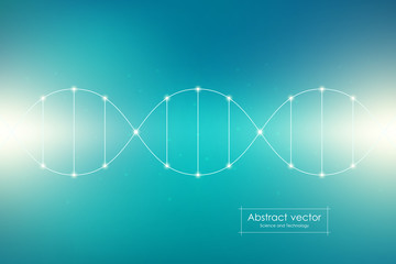 DNA spiral system, vector illustration
