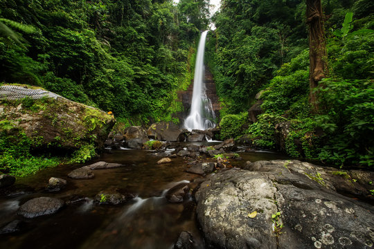 Gitgit waterfall on Bali in indonesia