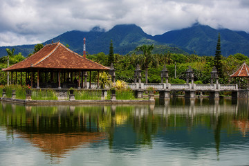 Fototapeta na wymiar Taman Ujung water palace on Bali in Indonesia