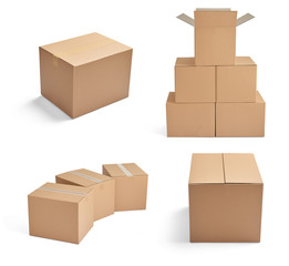 box package delivery cardboard carton stack