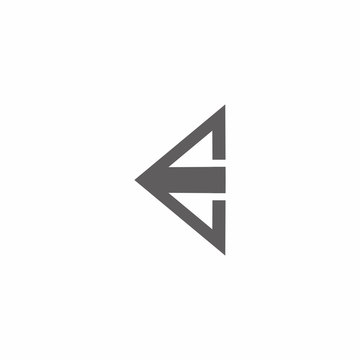 E Letter triangle Logo Vector
