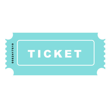 Blank blue  ticket