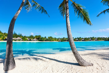 Beautiful beach on Bora Bora