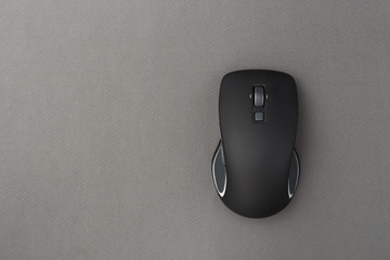wireless computer mouse on a gray background