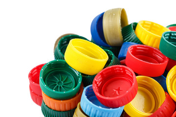group of multicolored bottle caps