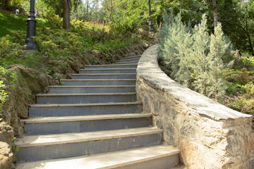 Obraz premium Stone staircase in the park