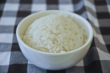 Rice of delicious legendary Singaporean Hainanese chicken rice