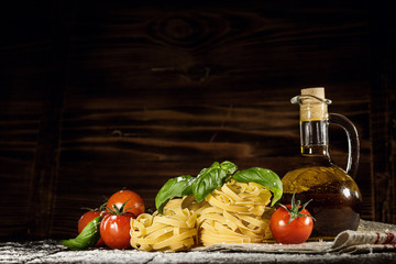 Composition of healthy ingredients fo cooking meal