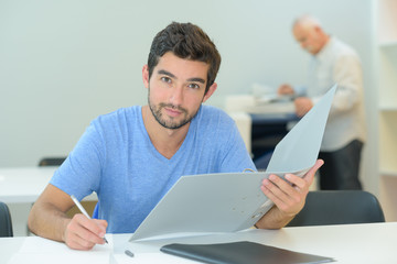 man doing an examination