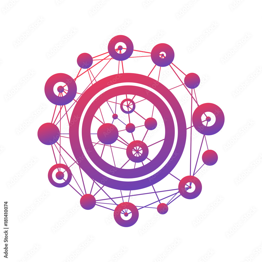 Aufkleber wireframe lines and circles. vector illustration sphere with lines. abstract vector illustration