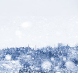 Landscape in the winter day