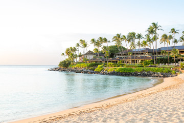 Resort in a bay of Maui, Hawaii