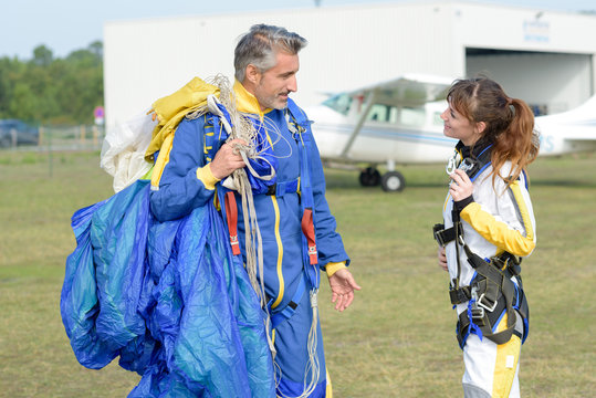 after the skydiving experience