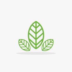 green leaf icon logo