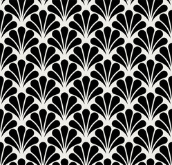 Vector Floral Art Deco Seamless Pattern