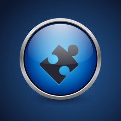 Push Button - Dark Blue Web Icon