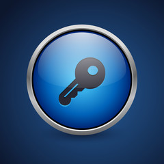Push Button - Dark Blue Web Icon