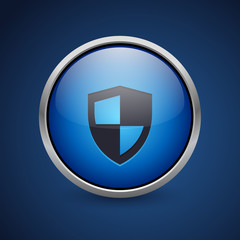 Push Button - Dark Blue Web Icon