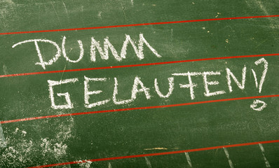 Dumm gelaufen Symbolfoto für Fehler