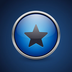 Push Button - Dark Blue Web Icon