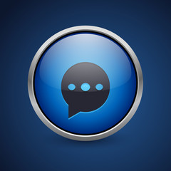 Push Button - Dark Blue Web Icon