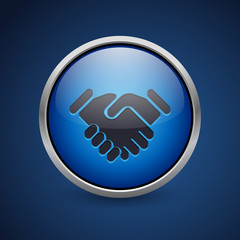 Push Button - Dark Blue Web Icon